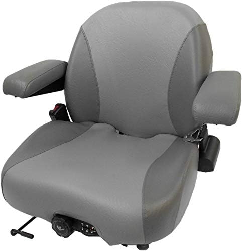 Milsco Gray Suspension Seat Fits Hustler, Exmark, Toro, Bobcat, Bunton, Dixie Chopper