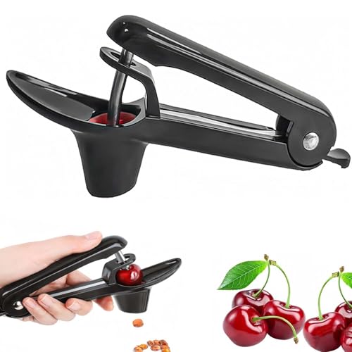 Ezranova Kirschentkerner,Edelstahl Entkerner Kirschen, Obstentkerner Cherry Corer Entferner,Hand Fruit Entkernen,Kirsche...