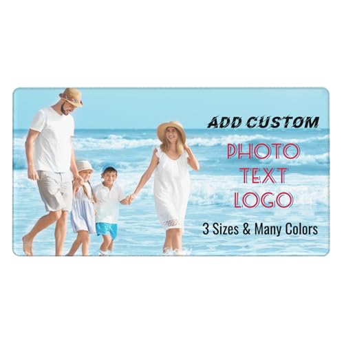 Extended Large Gaming Desk Mats Personalised, Custom Long Mouse Pad Desk Mats with Printing Photo/Logo/Text, Design Your Own Keyboard Laptop Computer Mouse Mats, Gifts for Friends Father Son, 40x75cm