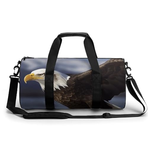 Animals Bald Eagle Gym Bag for Men Women Water Resistant Duffle Bag Travel Lightweight Bag for Travel Sports