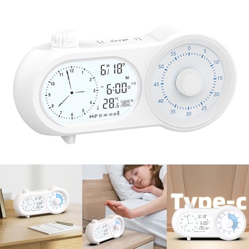 Reloj digital LCD con fecha semana y termómetro digital con alarma de repetición mecánica 3