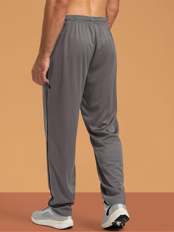 Image of Pinkmint Men's Cotton Comfort Fit Drawstring Track Pants with Side Pockets | Relaxed Fit | Men's Cotton Joggers
