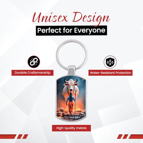 Image of Stylish Metal Keychains with Permanent Glossy Print - Inspirational Quotes & Spiritual Designs - Perfect Key chains for loved ones, Personal Use, Gifts & Return Gifts