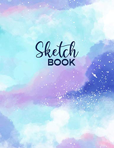 Sketchbook: Liquid Watercolor Sky Background Notebook for Drawing, Writing, Painting, Sketching or Doodling, 120 Pages, 8.5x1, Liquid Sky Watercolor ... ( Liquid Abstract Sky Paint Background )