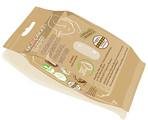 Ecopeach Toallitas de limpieza facial de bambĂș orgĂĄnico - 10 paquetes de 30 toallitas - con aloe vera orgĂĄnico