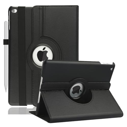 Rotating Case for iPad 9th Generation 2021, iPad 8th Generation 2020, iPad 7th Generation 10.2" 2019-360 Degree Rotating Multi-Angle Viewing Stand, Auto Sleep/Wake (Black)