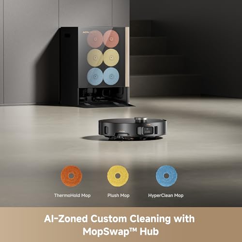 Image of Mova Mobius 60 Robot Vacuum and Mop, 30000Pa Suction, Auto-Interchangeable Mop Pads, Liftable Navigation with 3.15inches Obstacle Overcoming, DuoSolution System Designed for Pets