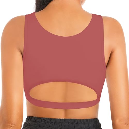 Image of Betaven Push up Sports Bra for Women Sexy Hollow Crop Tops with Removable Cups Workout Fitness Yoga Bra Medium Support