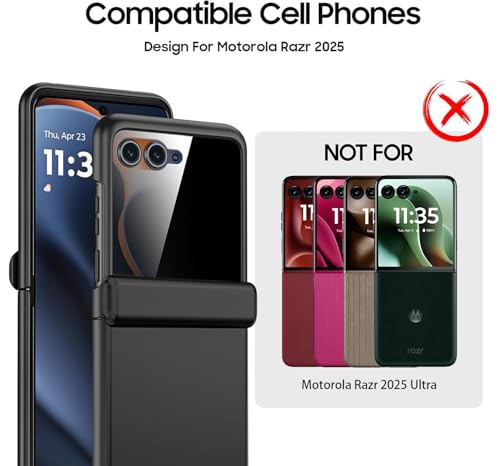 KEKBOXQ for Motorola Razr 2025 / Razr 2024 Case with Hinge Protection,Moto Razr 2024/Razr 2025 Phone Cases Built-in Privacy Screen Protector,Shockproof Full Body Protective Cover,Blue - image 6
