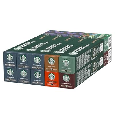 STARBUCKS Paquete Variado Espresso Roast de Nespresso Cápsulas de Café 10 x 10 100 Cápsulas - Exclusivo en Amazon