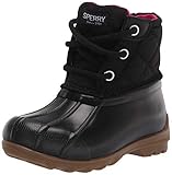 Sperry Port Boot, Black, 3 US Unisex Big Kid