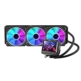 ASUS ROG RYUJIN II 360 ARGB All-in-One CPU-Wasserkühlung (3,5-Zoll-LCD, integrierter Pumpenlüfter zur Kühlung von VRM und M.2, 3x ROG 120mm ARGB-Radiatorlüfter)