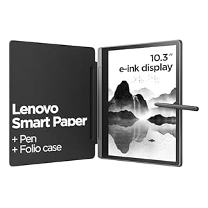 Lenovo Smart Paper | Digital Notebook ePaper with Pen and Case | 10.3″ e-Ink display | Instant Handwriting to Text | Bluetooth and Wifi | Pen and Protective case included