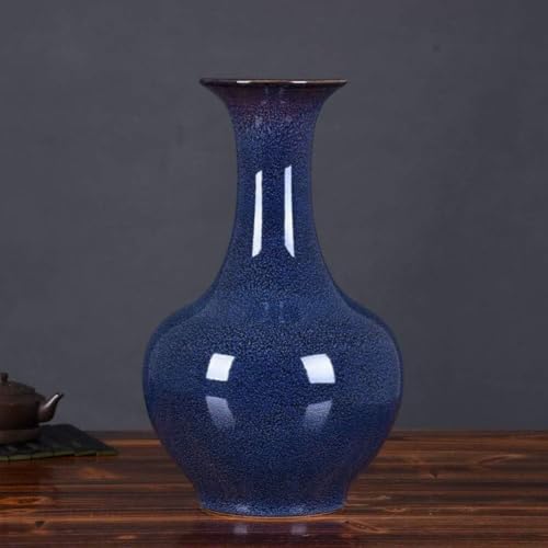 Vase céramique bleu rétro CLSDRZC, une poterie d'exception pour sublimer votre salon