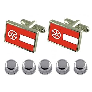 Select Gifts Hemdjurk Studs Erfurt City Duitsland Vlag Manchetknopen