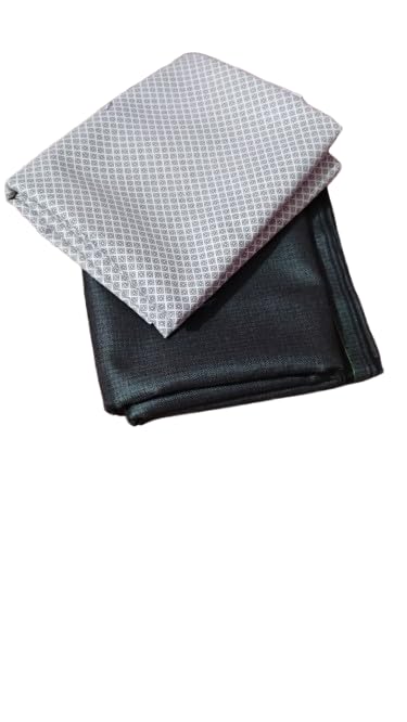Unstitched Cotton Fabric Set for Men, Grey Printed Shirt with Black Pant Material, Soft Comfortable Dress Material, 2.25 x 1.5 Metre Shirt, 1.25 x 1.5 Metre Pant-image-16