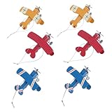 Exhibición llamativa: la figura de biplano de metal es pieza central llamativa para los entusiastas y coleccionistas de aviones antiguos, juguetes de avión, de avión de hierro