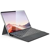 Surface Pro Keyboard, Magnetic Wireless Type Cover for Microsoft Surface Pro 7/6/5/4/3/7+, 7 Color Backlit Bluetooth 5.3 Ultra Slim Portable Keyboard with Trackpad Gray
