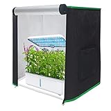 Chuanke Small Grow Tent for Aerogarden Hydroponics Growing System Indoor 20'x14'x22'High Reflective Mylar Leak-Proof of Light 600D Oxford Fabric for Indoor Plant