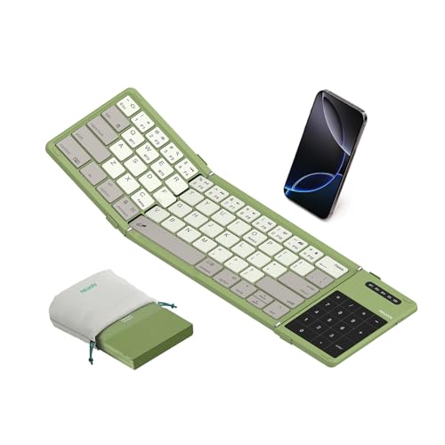 Image of Nillkin Foldable Bluetooth Keyboard, Portable Wireless Design (Green)