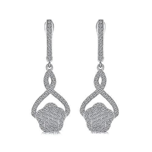 Boucles d'oreilles en argent sterling avec zircon brillant pour illuminer vos tenues