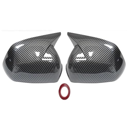 Coiffe de rétroviseur pour Skoda Octavia MK2 A5 2004-2008 en noir brillant style carbone