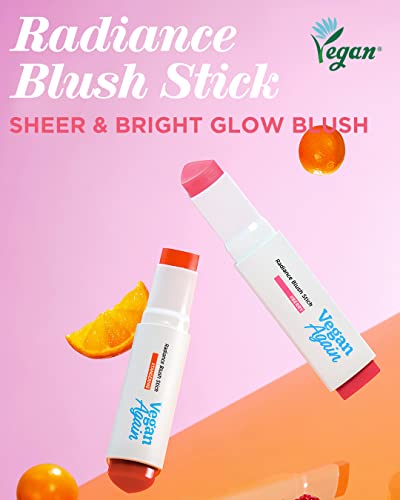 Touch In Sol Vegan Again Radiance Blush Stick #Berry, Hydrating Multi-Use Makeup Stick With Vegan Collagen, For Cheeks, Lips, Eyes, Sheer & Bright Dewy Glow Makeup, Cruelty-Free, 0.29Oz. #TOP1