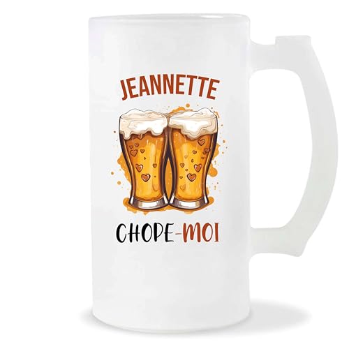 Planetee Chope de bière Jeannette Chope-moi | Pinte Couple Saint Valentin Anniversaire Cadeau Romantique