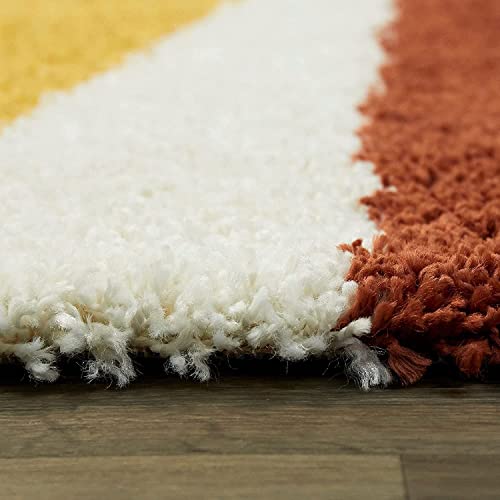 Image of Soft Modern Shag Area Rugs Fluffy Living Room Carpet Comfy Bedroom Home Decorate Floor Kids Playing Mat Size 8x10 Feet Color Multi R