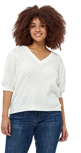 Peppercorn Rosalia Puff Sleeve Tee Curve, Camiseta de manga abullonada para Mujer, Blanco/White (235...