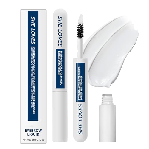 Sérum de Cejas 3.5ML, Serum Pestañas Crecimiento Para Cejas Escasas, Fortalecedor y Alargador Para PestañAs,Fuertes, DiseñO de Cabezal de Cepillo Dual, Gruesas y Hermosas