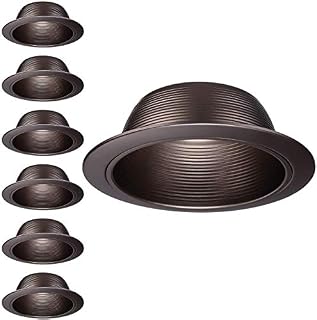 TORCHSTAR 6 Inch Recessed Can Light Trim, Oil Rubbed Bronze Metal Step Baffle