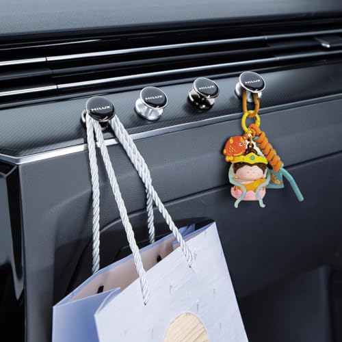 ハイラックス 車 フック 新型 ハイラックス Hilux 車載 合金フック 車内 収納 粘着式 助手席 荷物置き 強力粘着フック 携帯型 キーストレージ 小物入れ 小物置き カー用品 便利グッズ ドリンクホルダー カーアクセサリー (2個 シブラック 黒)