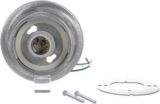 100W Surface Mount CSA Approved Incandescent Hood Light with Clear Coated Tempered Glass Globe and Wire Guard