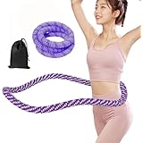 【2025 第6世代】フラフープダイエット用ベリー フィットネス ソフトスプリン グフラフープ 折りたたみ式 静音設計 省スペース フラサークル 回転時肉・髪挟まないストライン訓練 有酸素運動 ウエスト 背中 脚 胸 エクササイズ 筋トレ シェイプアップ 室内 公園用 男女兼用 (紫)