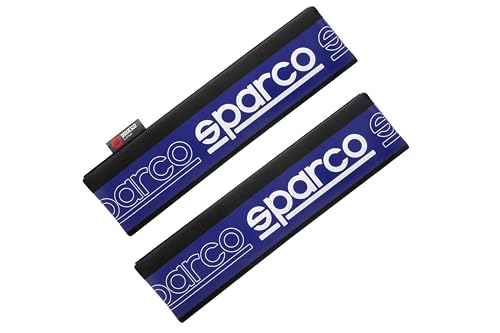 Sparco Set Di 2 Cuscinetti Per Cintura New Spc Nero/Blu Universale