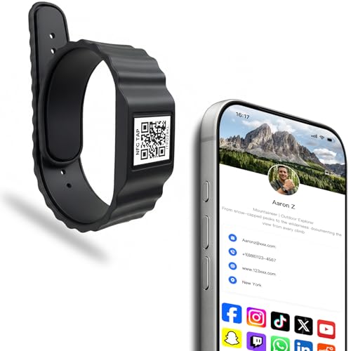 NFC Digital Business Card Wristband, Wearable Social Media Share Bracelet