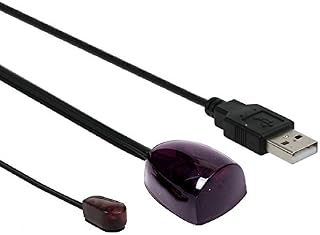IR Repeater, Pootack Infrared Remote IR Extender with 1 Receiver and 1 Emitter Hidden IR System for Amplifier Cable Box Stereo Receiver Satellite TV Receiver CD Player DVD Player Blu-ray Player