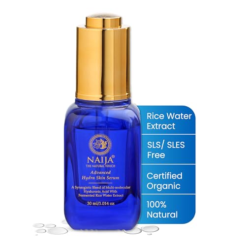 Naija Organics Hydration Infusion Serum | ECOCERT Certified | Hyaluronic Acid & Fermented Rice Water | Instant Moisture for All Skin Types | 30ml