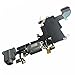 Johncase OEM Charging Port Dock Connector Flex Cable w/Microphone + Headphone Audio Jack Port Ribbon Replacement Part Compatible for iPhone 6s All Carriers (Black/Space Gray)