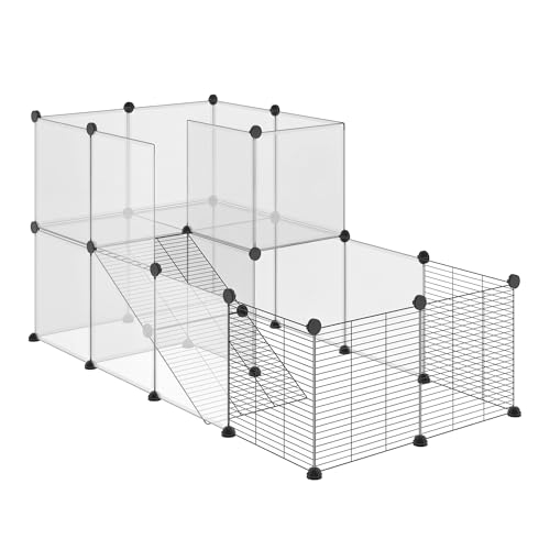 PawHut Enclos pour Petits Animaux Design DIY Cage modulable pour Cochon d'Inde Lapin Chinchillas...