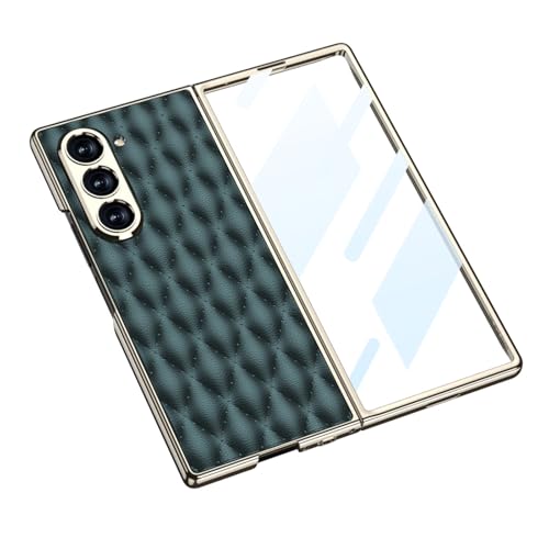 Coque pour Samsung Galaxy Z Fold6 antichoc étui cuir mince léger avec vitre écran gris clair