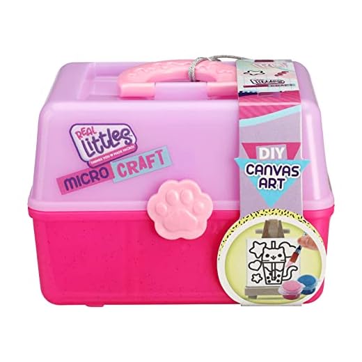 Cefa Toys- Real Littles Mini COFRES DE Actividades COLOREA Lienzo, Color Morado y Rosa (00260)