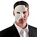 White Phantom Plastic Mask Costume Accessory - 1 Count - Durable, Mystery & Elegant - Ideal Halloween & Masquerade Party Wear, One Size Fit Most