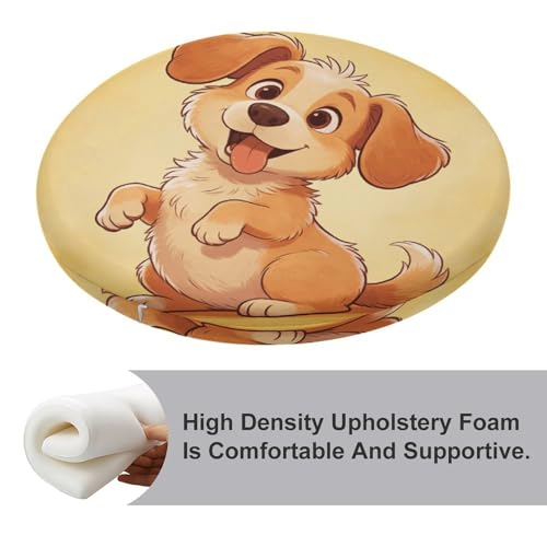 Almohadilla circular suave de 15.3" con funda extraíble para sillas y suelo de hogar 5