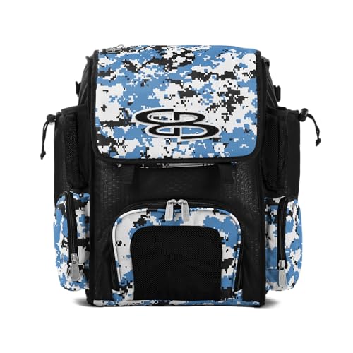 Boombah Mini Superpack Bat Bag Digital Camo Black/Columbia Blue