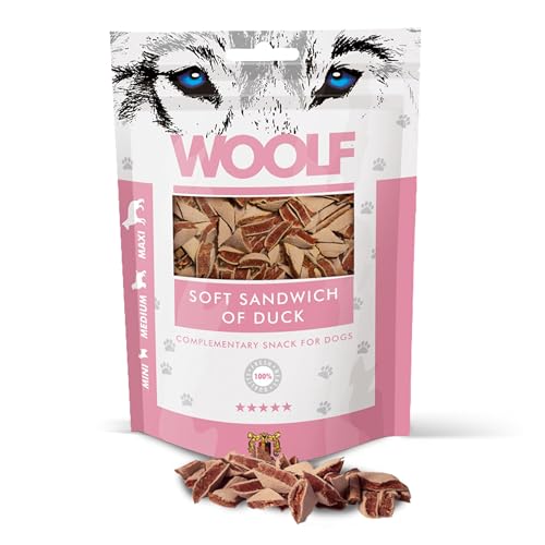 Woolf snack per cani triangolini anatra e merluzzo gr 100