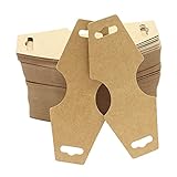Necklace Display Cards 100PCS Bracelet Holder Cards Blank Kraft Paper Hanging Jewelry Tags for Jewel
