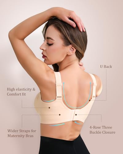 Nursing Bras for Breastfeeding, Ultra Comfort Maternity Bra with Jelly Strip Support, Buttery Soft Seamless Bralette3