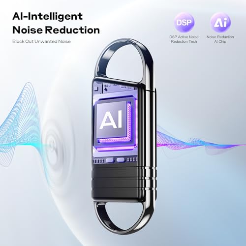 Image of Voice Activated Recorder - Xelarvex Digital Voice Recorder AI-Intelligent Noise Reduction, 4800 Hours Recording Device, Audio Recorder for Lectures /Meetings /Interviews